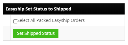 Set as Shipped Select All