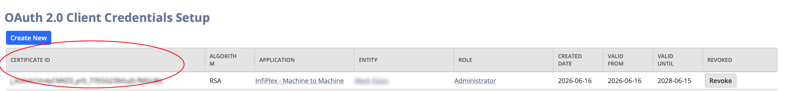 Copy the NetSuite OAuth 2.0 Client Certificate ID