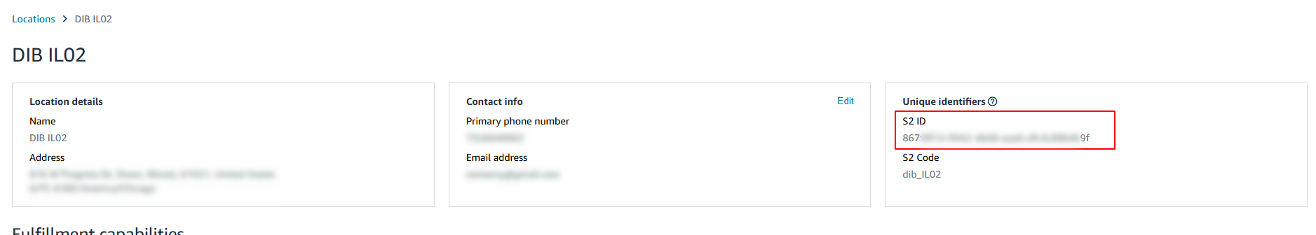 Set Amazon Seller Central Multi-Location Warehouse S2 ID
