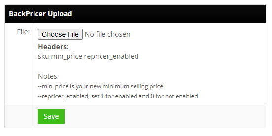 Back Market BackPricer Upload tool