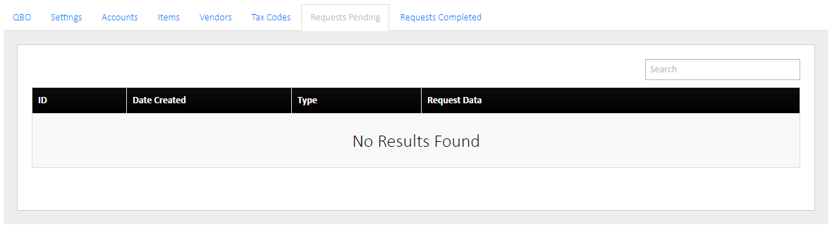 QuickBooks Online Requests Pending Tab