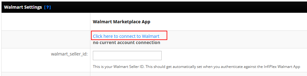 Walmart.com Marketplace Oauth Link